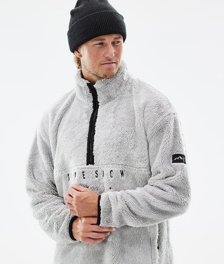 Dope Pile 2022 Fleece Sweater Men Light Grey