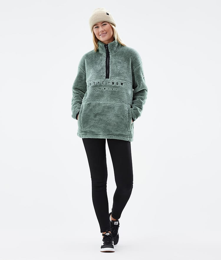 Dope Pile W 2022 Sweat Polaire Femme Faded Green, Image 3 sur 8