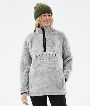 Dope Pile W 22 Fleecová Mikina Dámské Light Grey