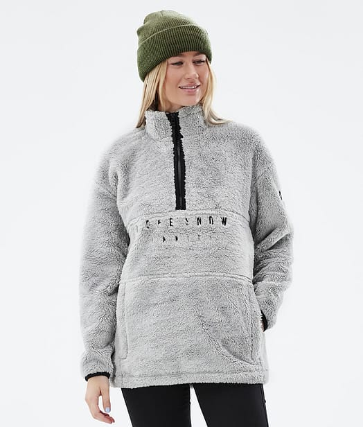 Dope Pile W 22 Fleece Sweater Women Light Grey