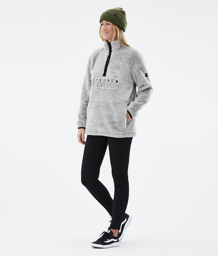 Dope Pile W 22 Fleece Trui Dames Light Grey, Afbeelding 3 van 8