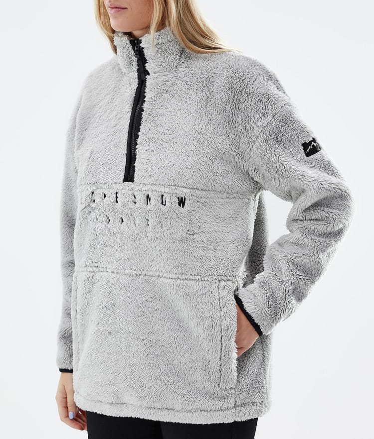 Dope Pile W 22 Fleece Trui Dames Light Grey, Afbeelding 7 van 8