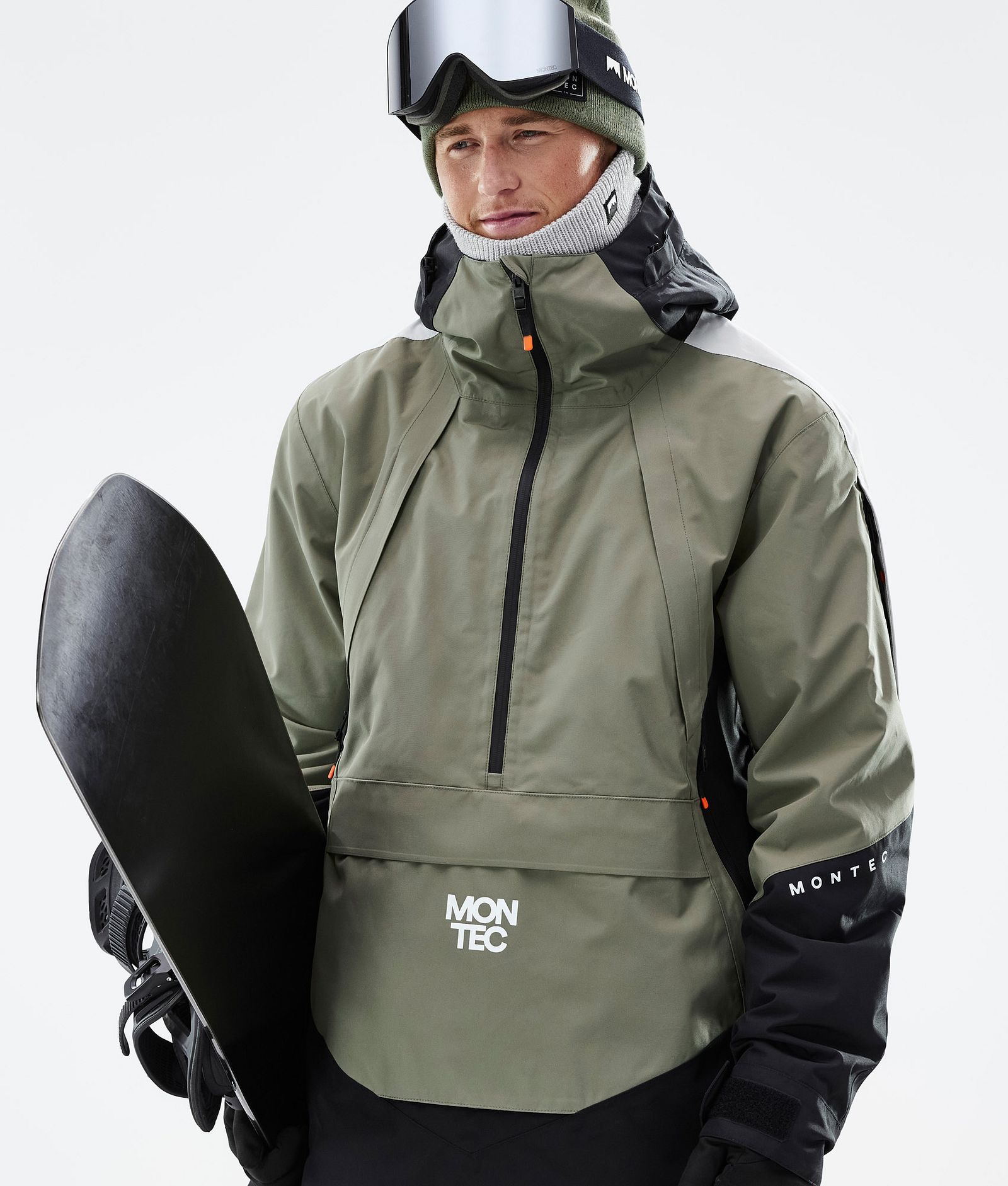 Montec Apex Kurtka Snowboardowa Mężczyźni Greenish/Black/Light Grey