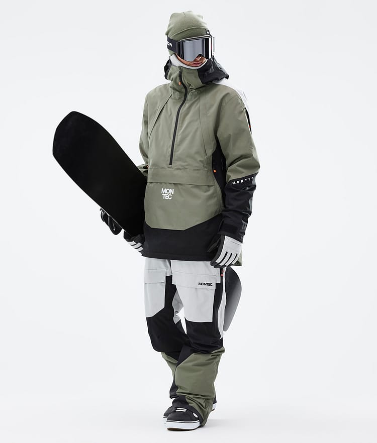 Montec Apex Bunda na Snowboard Pánské Greenish/Black/Light Grey, Obrázek 3 z 10