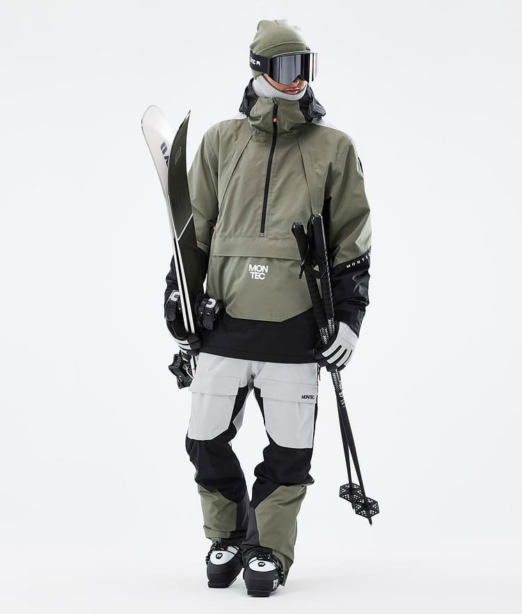 Montec Apex Veste de Ski Homme Greenish/Black/Light Grey