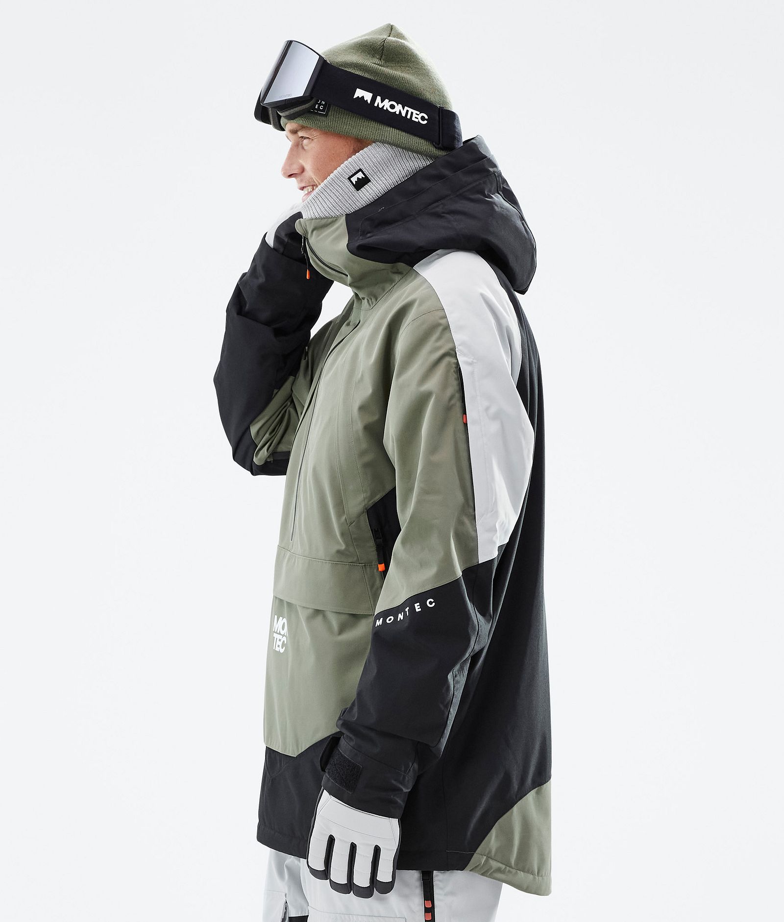 Montec Apex Kurtka Snowboardowa Mężczyźni Greenish/Black/Light Grey