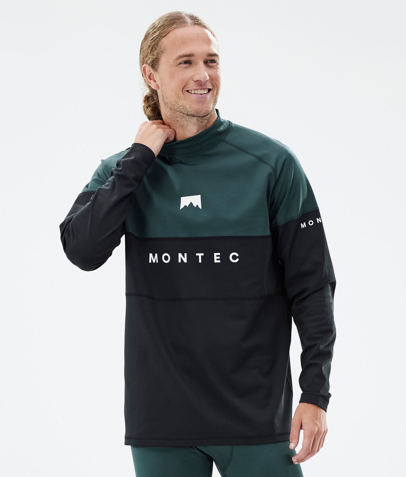 Montec Alpha Tee-shirt thermique Homme Dark Atlantic/Black - Vert