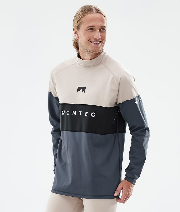 Montec Alpha Base Layer Top Men Sand/Black/Metal Blue