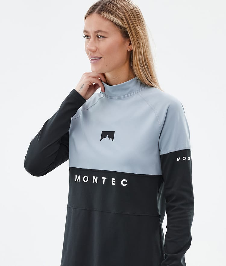 Montec Alpha W Basislaag Top Dames Soft Blue/Black, Afbeelding 2 van 5
