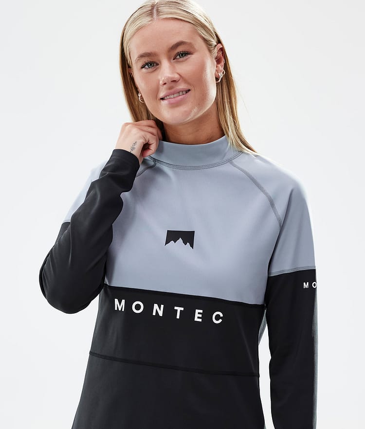 Montec Alpha W Tee-shirt thermique Femme Soft Blue/Black, Image 2 sur 6