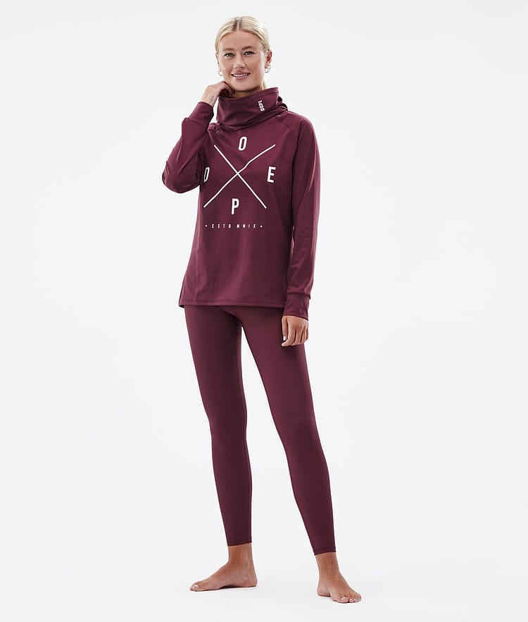 Dope Snuggle W 2022 Tee-shirt thermique Femme 2X-Up Burgundy