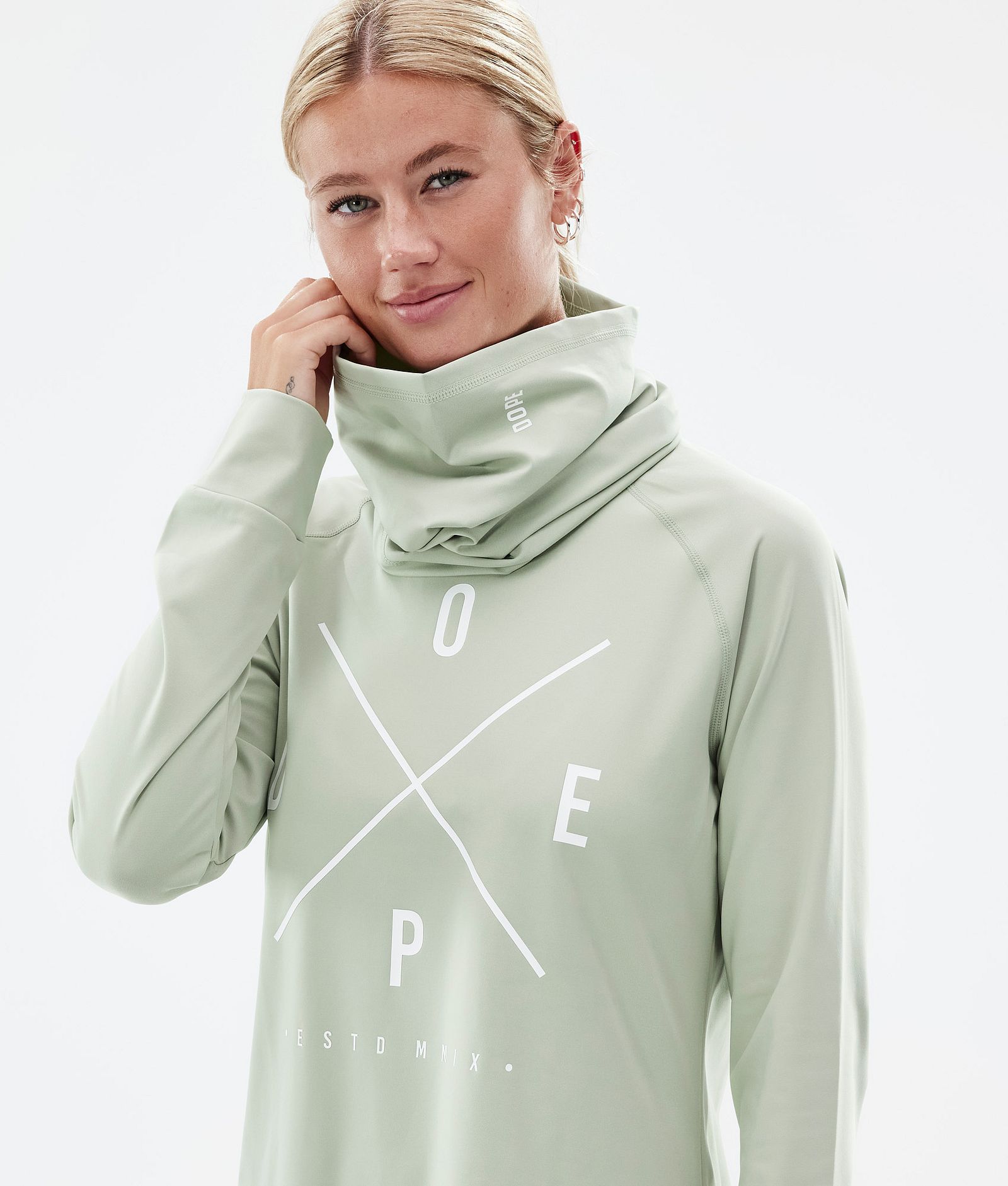 Dope Snuggle W 2022 Baselayer top Dame 2X-Up Soft Green