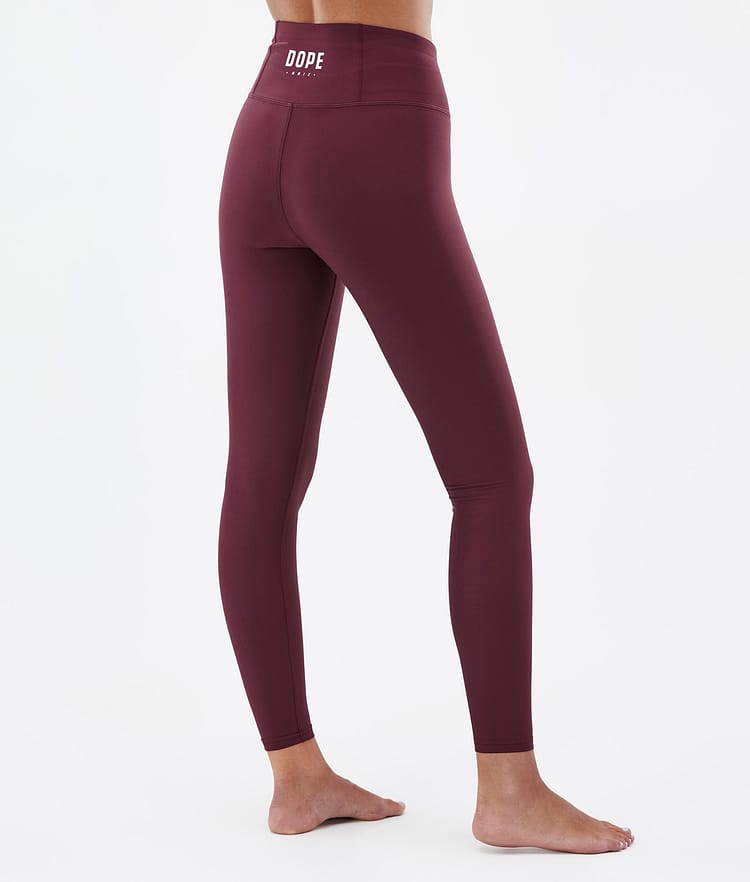 Dope Snuggle W 2022 Legginsy Termoaktywne Kobiety 2X-Up Burgundy, Zdjęcie 2 z 7