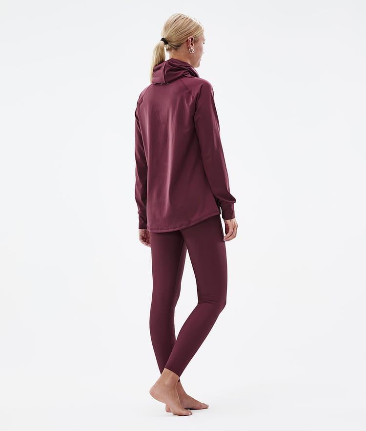 Dope Snuggle W 2022 Pantaloni Termici Donna 2X-Up Burgundy, Immagine 4 di 7