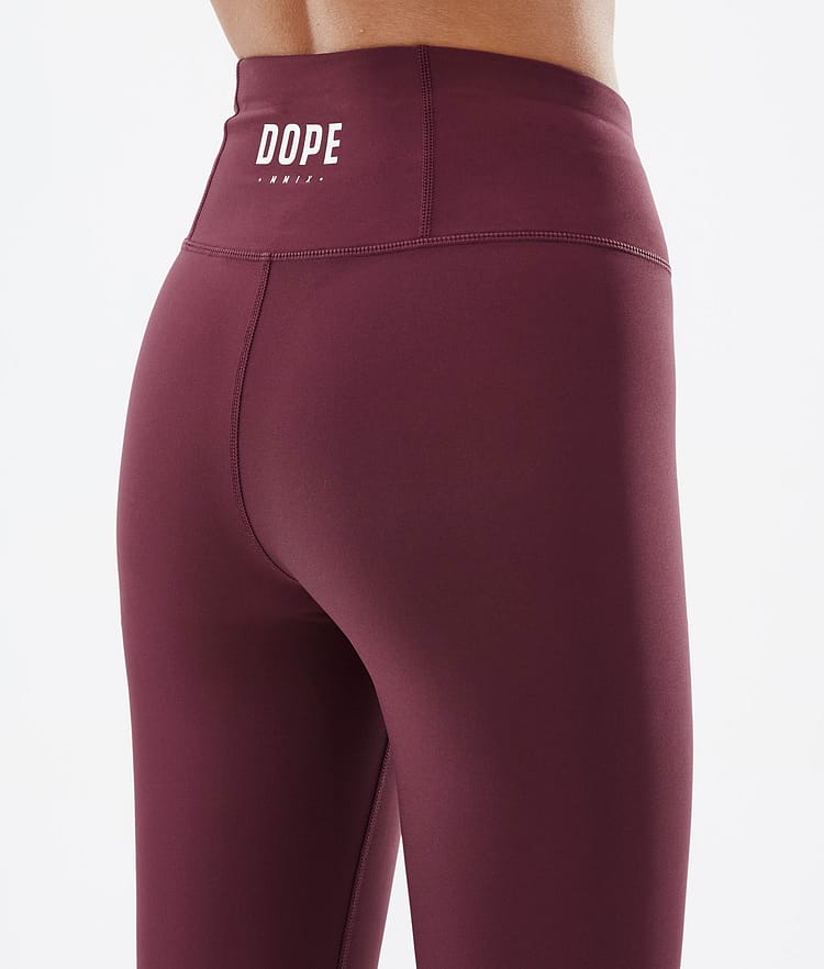 Dope Snuggle W 2022 Pantaloni Termici Donna 2X-Up Burgundy, Immagine 6 di 7