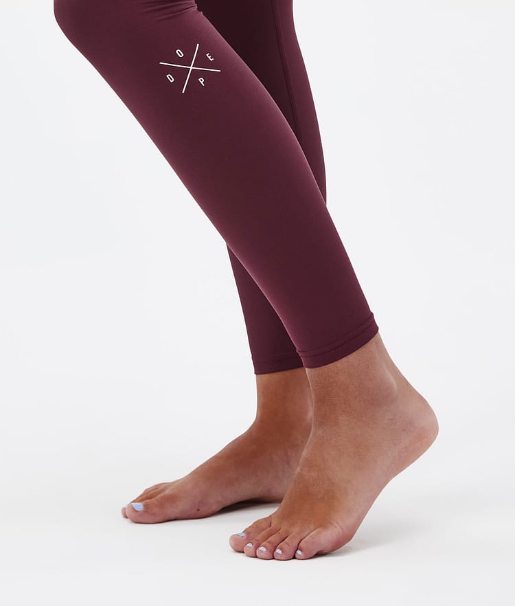 Dope Snuggle W 2022 Legginsy Termoaktywne Kobiety 2X-Up Burgundy, Zdjęcie 7 z 7