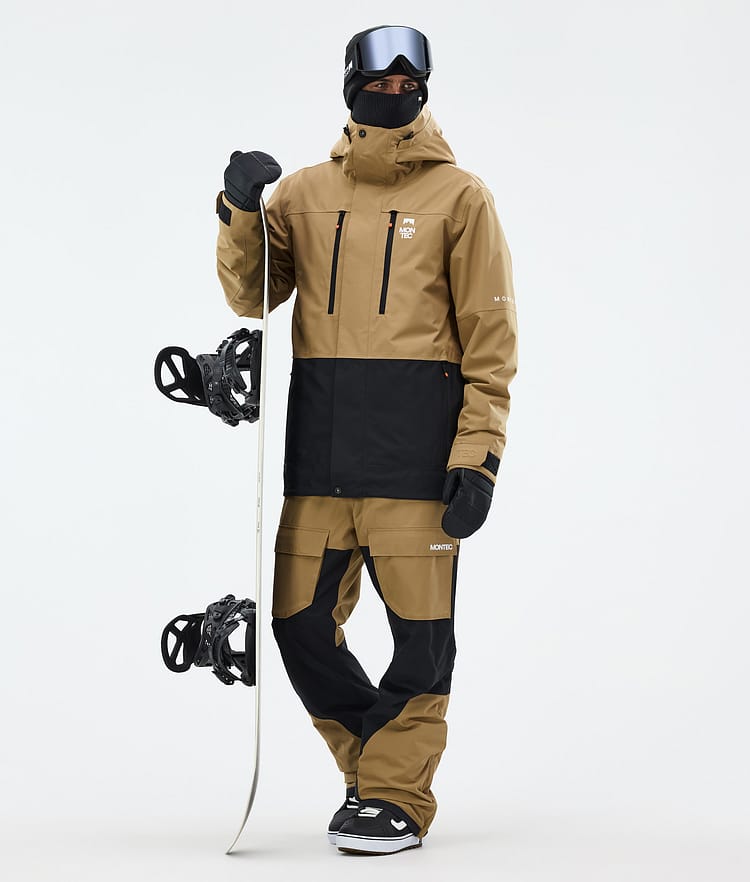 Montec Fawk Snowboard jas Heren Gold/Black, Afbeelding 3 van 10