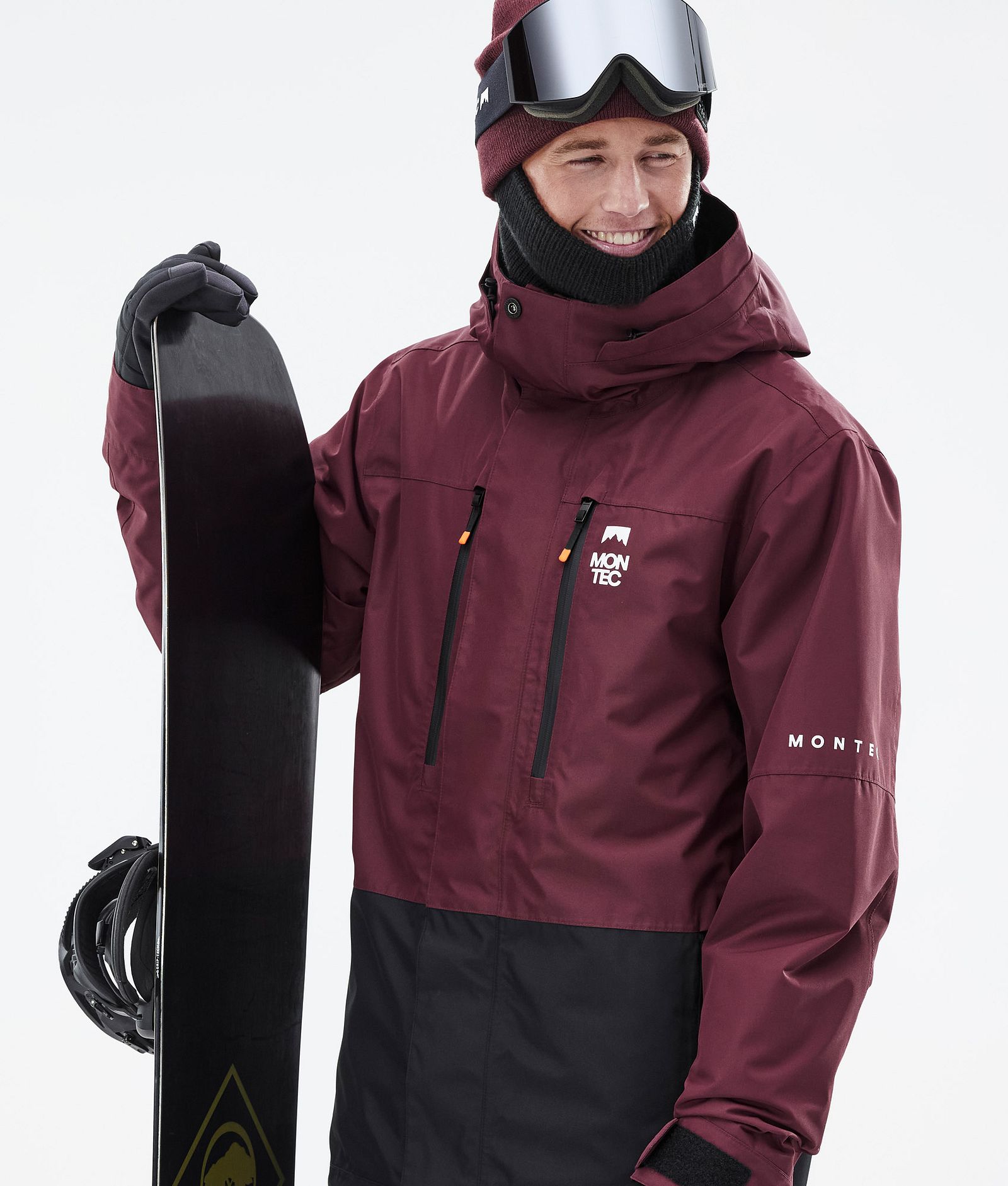 Montec Fawk Kurtka Snowboardowa Mężczyźni Burgundy/Black, Zdjęcie 2 z 10