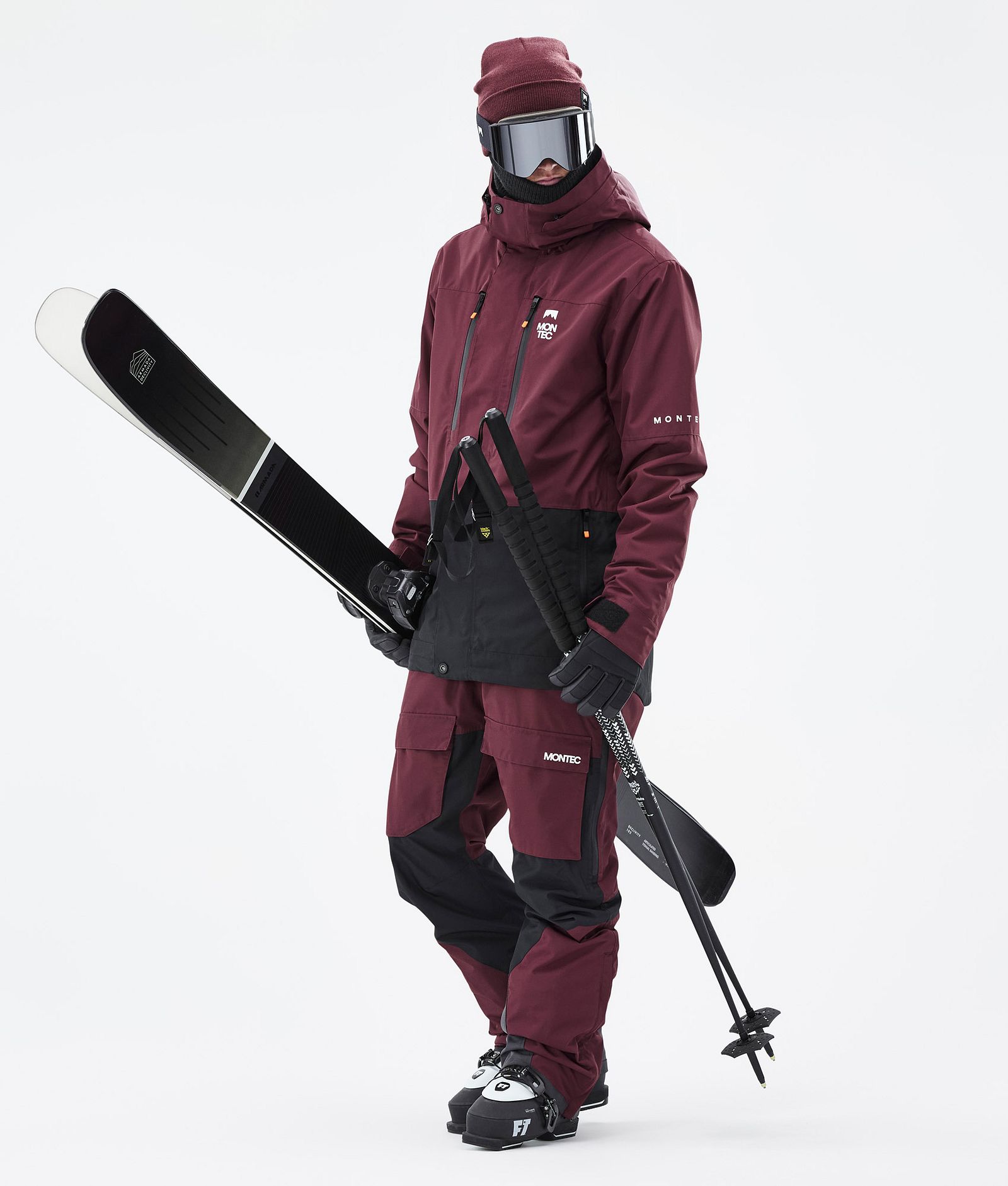 Montec Fawk Veste de Ski Homme Burgundy/Black, Image 3 sur 10