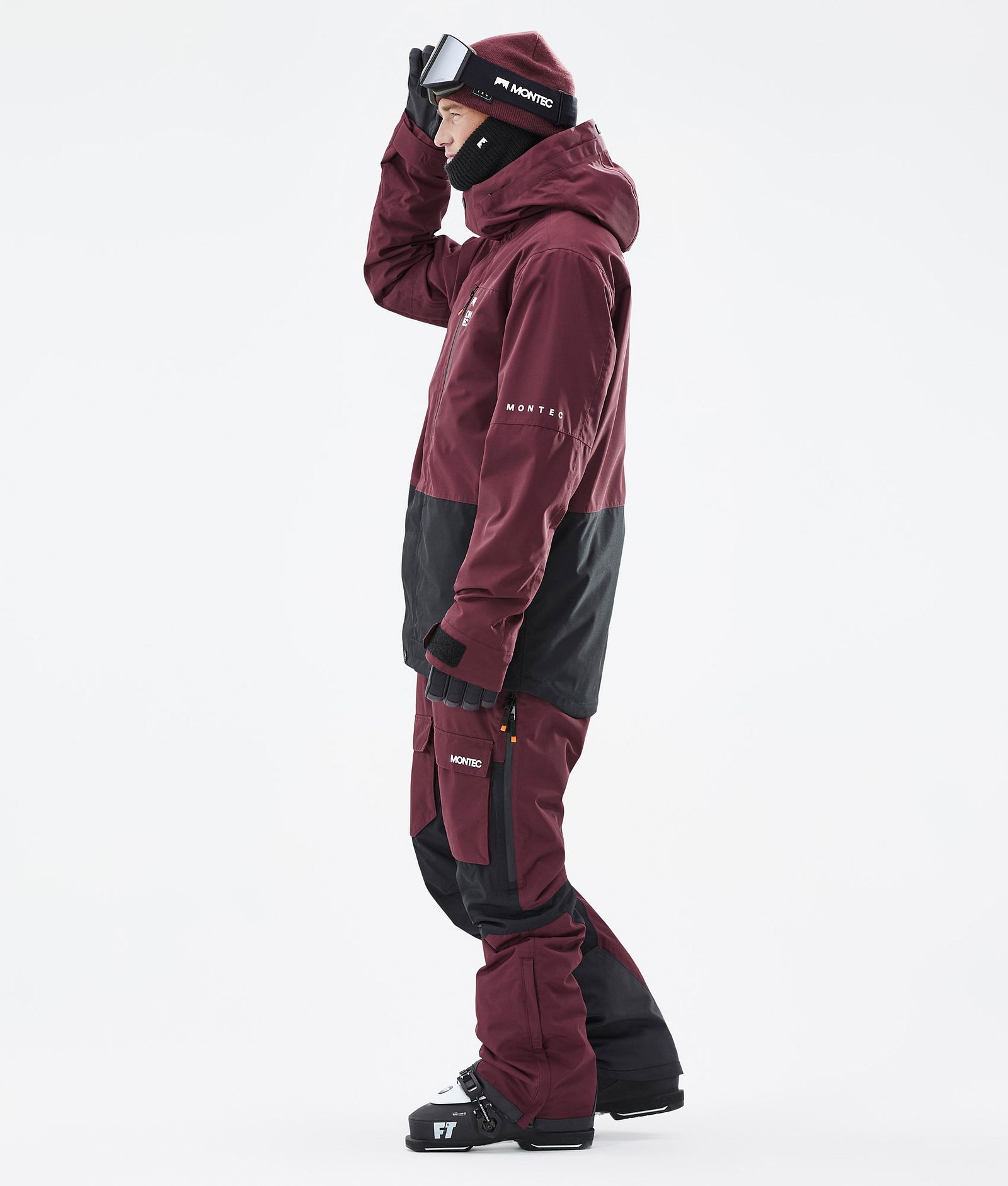 Montec Fawk Veste de Ski Homme Burgundy/Black, Image 4 sur 10