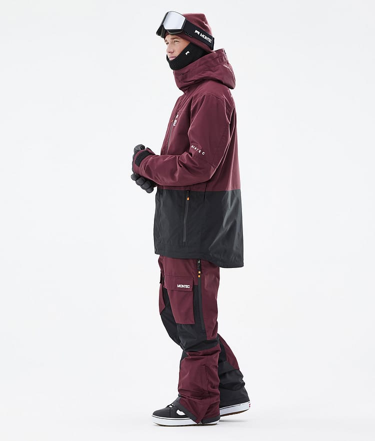 Montec Fawk Snowboard jas Heren Burgundy/Black, Afbeelding 4 van 10