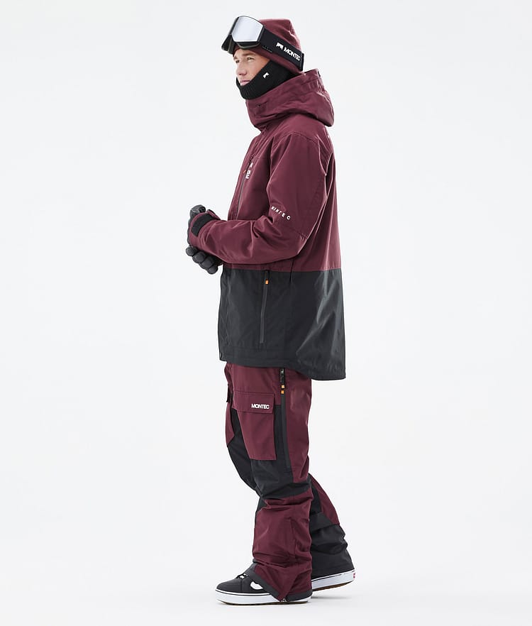 Montec Fawk Bunda na Snowboard Pánské Burgundy/Black, Obrázek 4 z 10