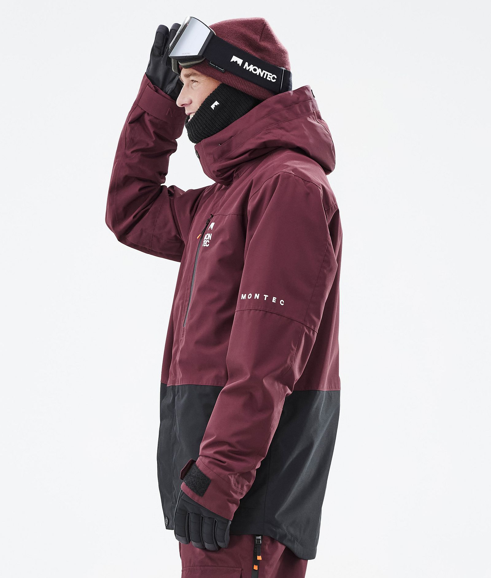 Montec Fawk Veste Snowboard Homme Burgundy/Black, Image 6 sur 10