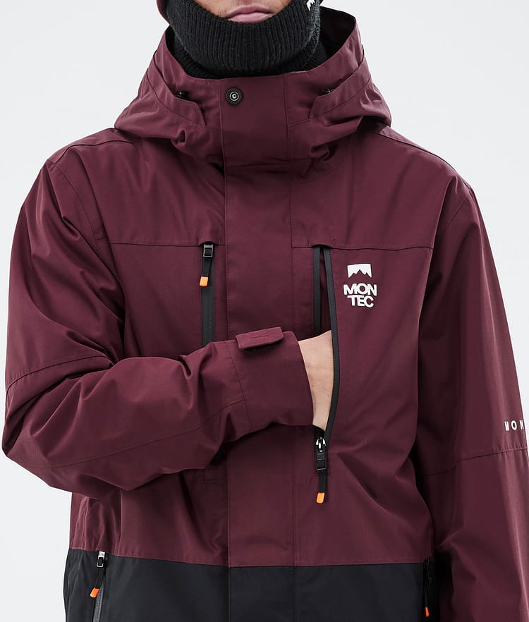 Montec Fawk Veste Snowboard Homme Burgundy/Black, Image 9 sur 10