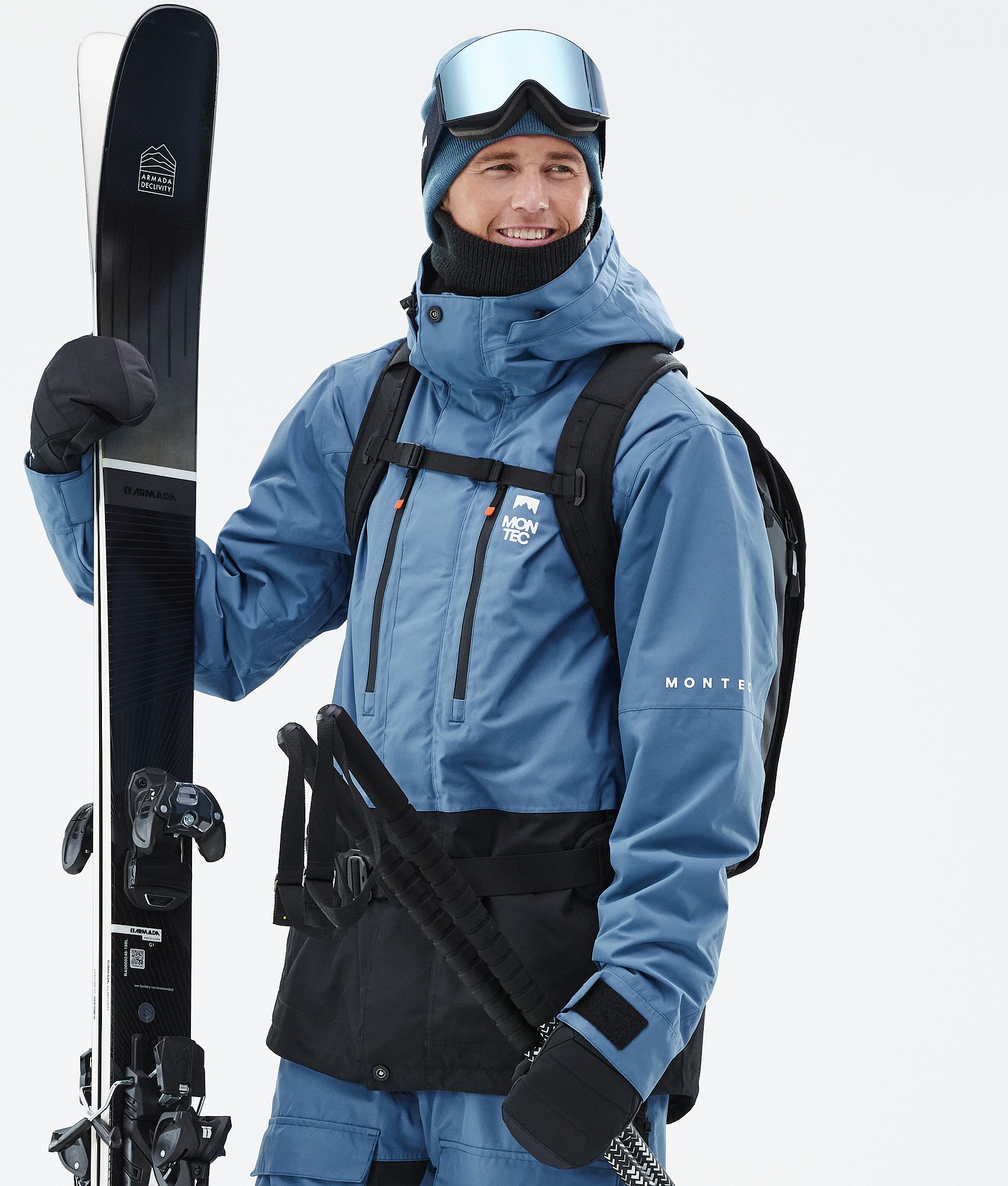 mens light blue ski jacket