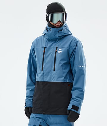 Montec Fawk Kurtka Snowboardowa Mężczyźni Blue Steel/Black