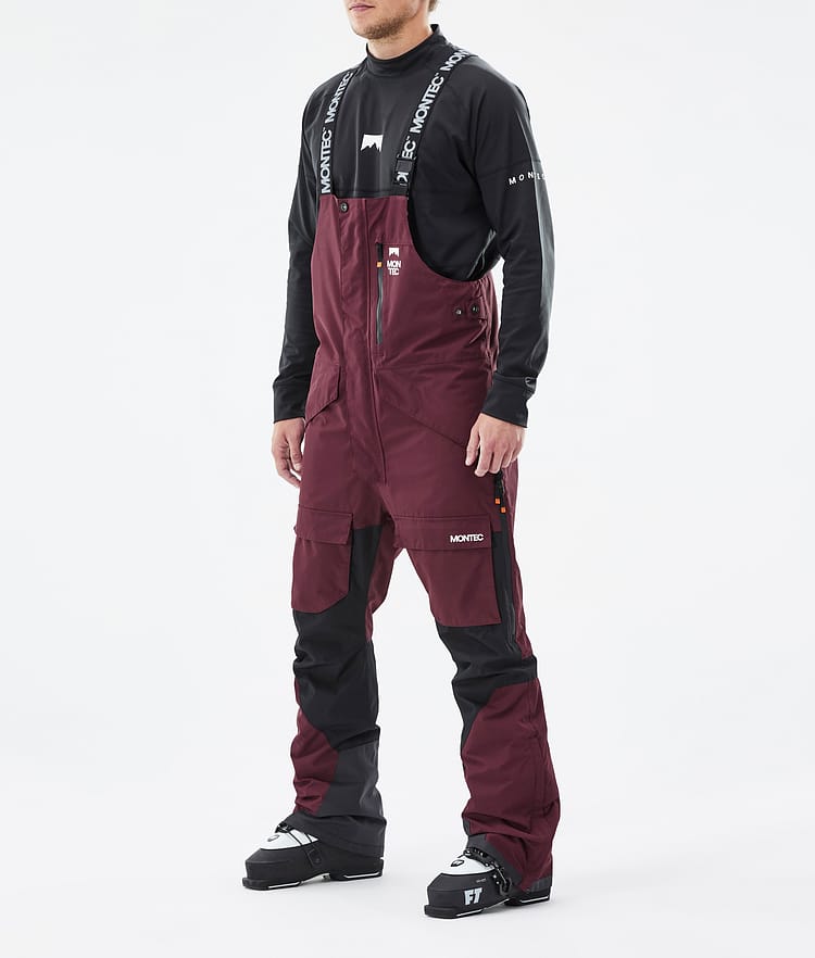 Montec Fawk Pantalones Esquí Hombre Burgundy/Black, Imagen 1 de 6