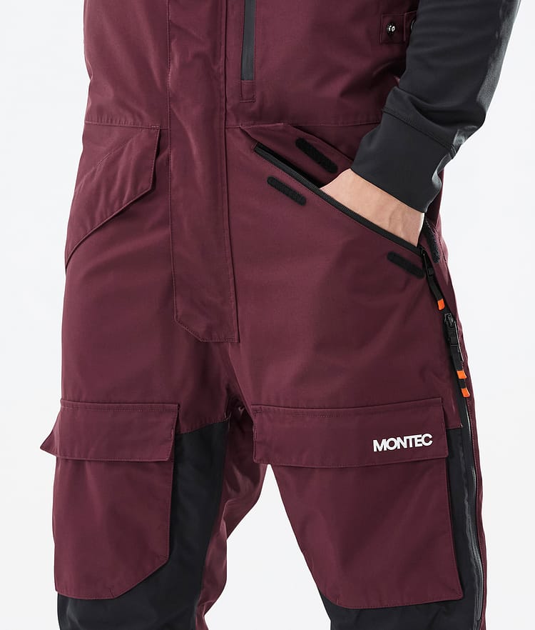 Montec Fawk Kalhoty na Snowboard Pánské Burgundy/Black, Obrázek 4 z 6