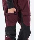 Montec Fawk Spodnie Snowboardowe Mężczyźni Burgundy/Black, Zdjęcie 6 z 6
