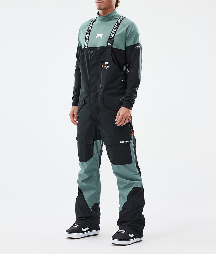 Montec Fawk Pantaloni Snowboard Uomo Black/Atlantic - Nero