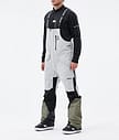 Montec Fawk Kalhoty na Snowboard Pánské Light Grey/Black/Greenish