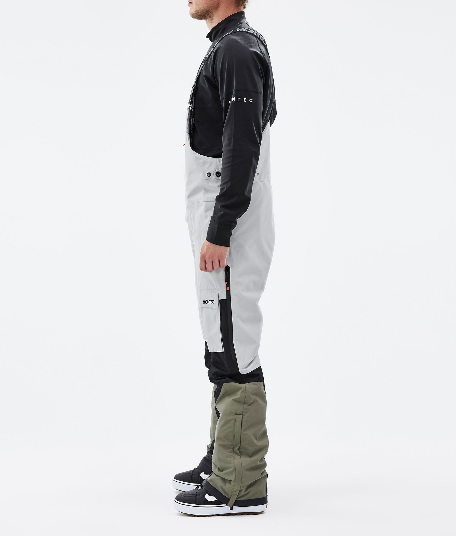 Montec Fawk Pantalones Snowboard Hombre Light Grey/Black/Greenish, Imagen 2 de 6