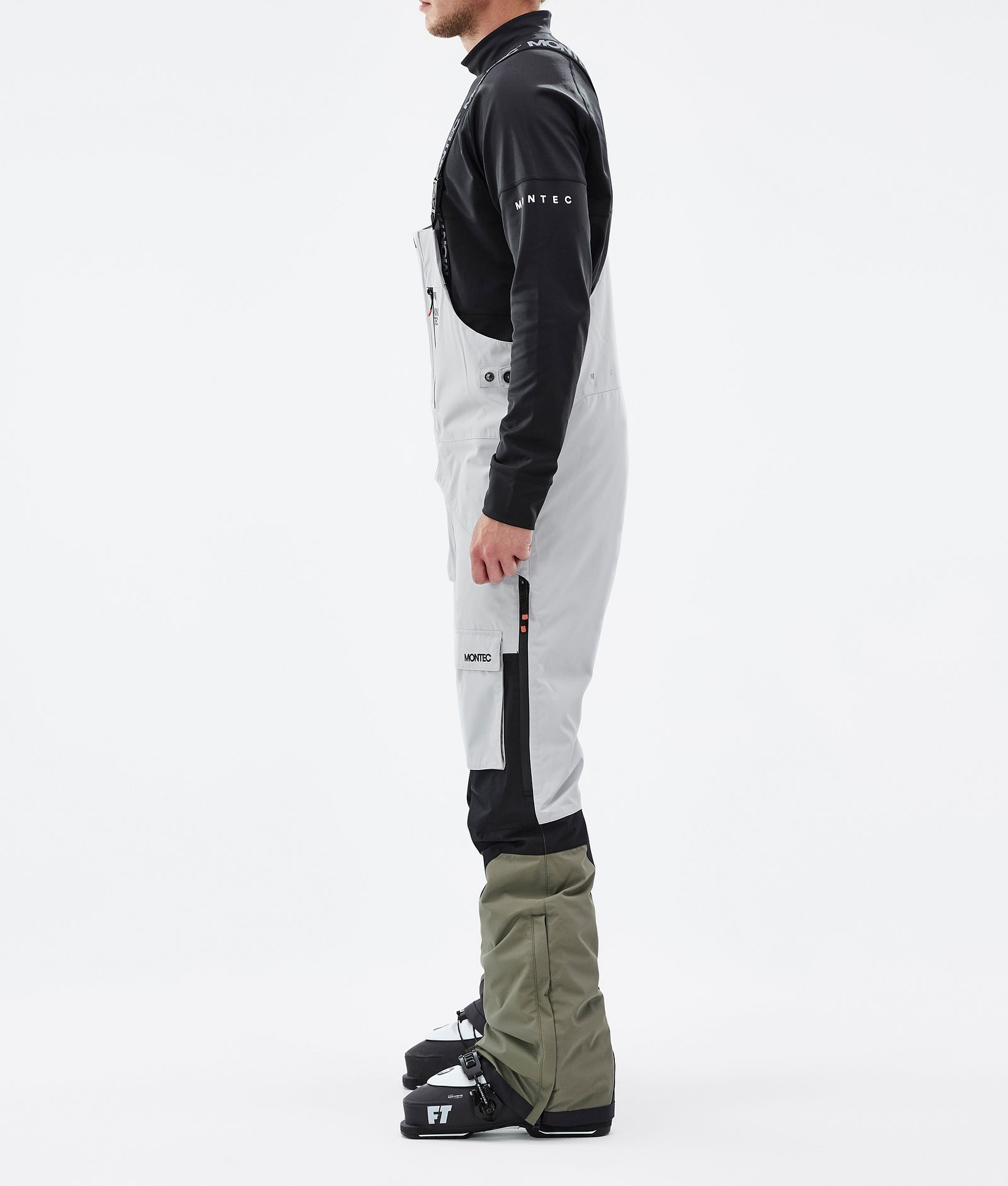 Montec Fawk Spodnie Narciarskie Mężczyźni Light Grey/Black/Greenish, Zdjęcie 2 z 6