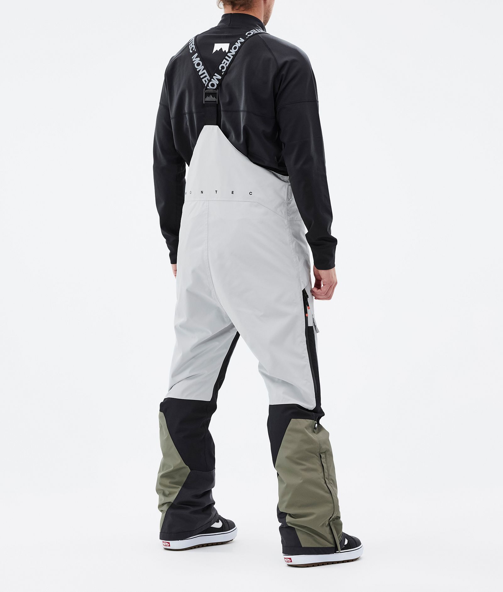 Montec Fawk Pantalon de Snowboard Homme Light Grey/Black/Greenish, Image 3 sur 6