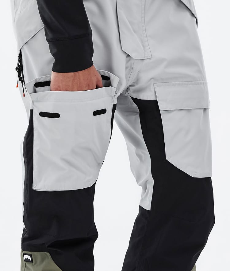 Montec Fawk Kalhoty na Snowboard Pánské Light Grey/Black/Greenish, Obrázek 6 z 6