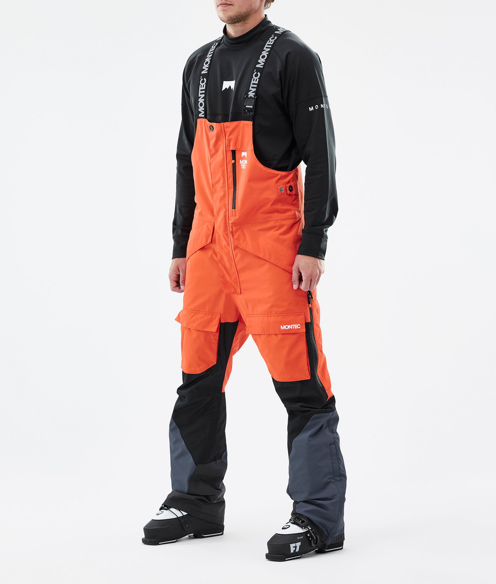 Montec Fawk Pantalon de Ski Homme Orange/Black/Metal Blue, Image 1 sur 6