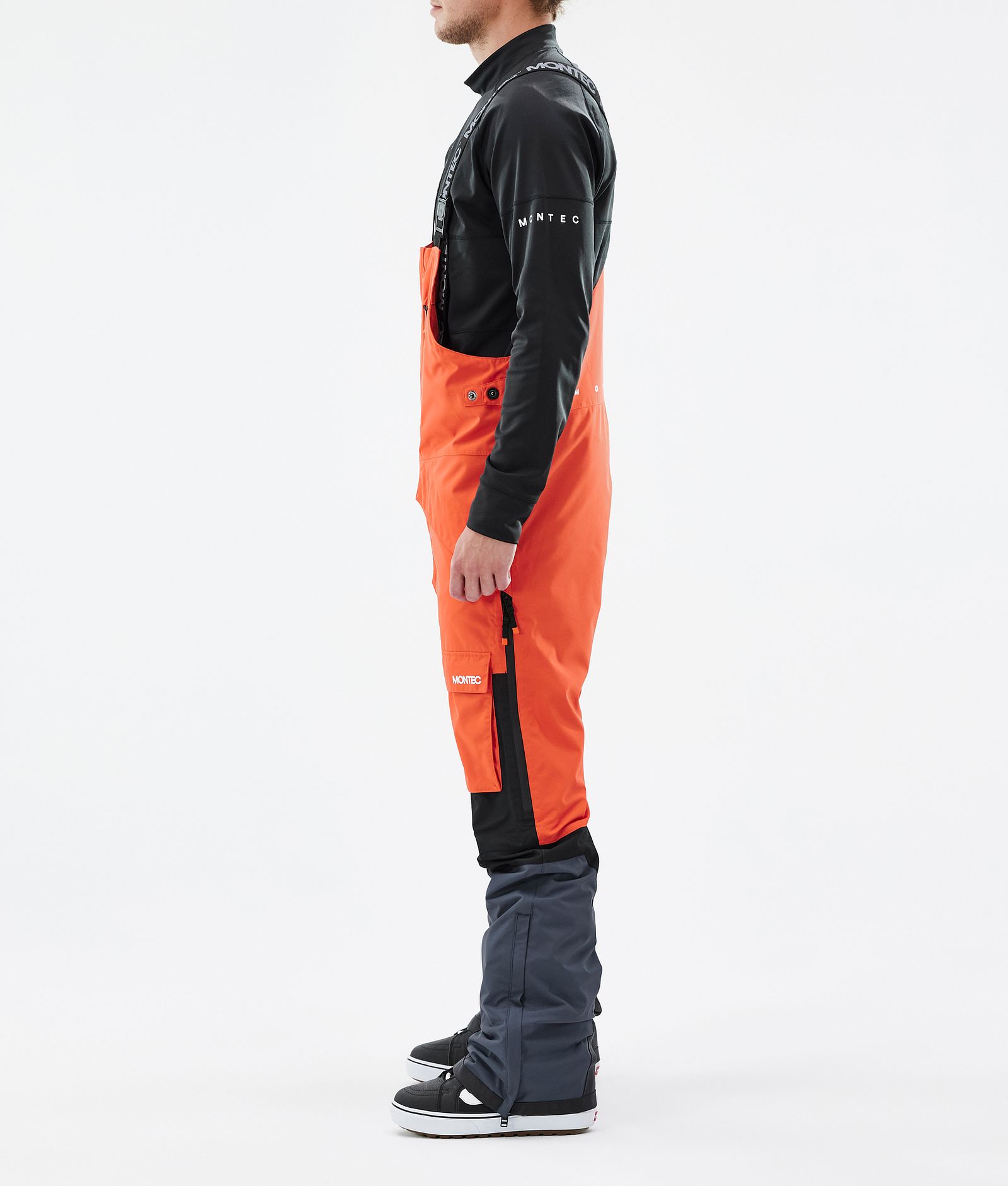 Montec Fawk Pantaloni Snowboard Uomo Orange/Black/Metal Blue