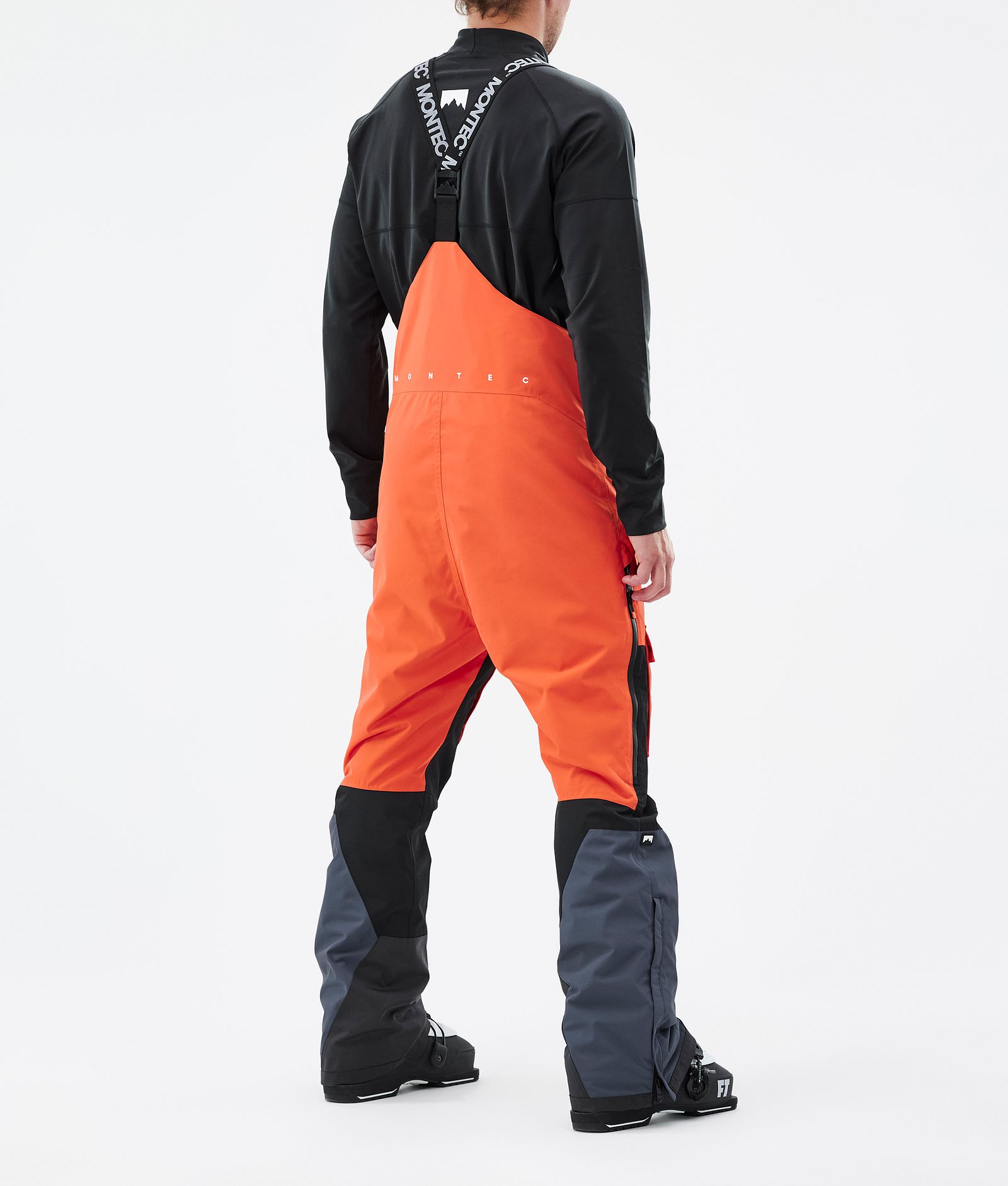 Montec Fawk Pantaloni Sci Uomo Orange/Black/Metal Blue