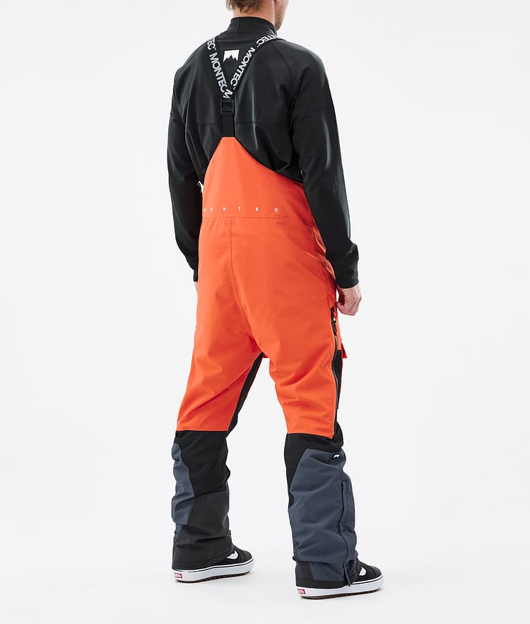 Montec Fawk Pantalon de Snowboard Homme Orange/Black/Metal Blue