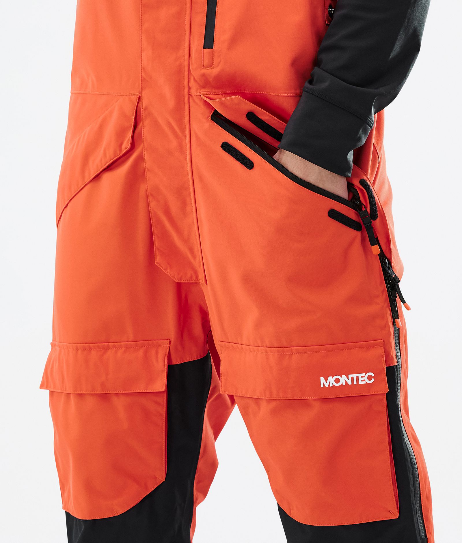 Montec Fawk Spodnie Narciarskie Mężczyźni Orange/Black/Metal Blue, Zdjęcie 4 z 6