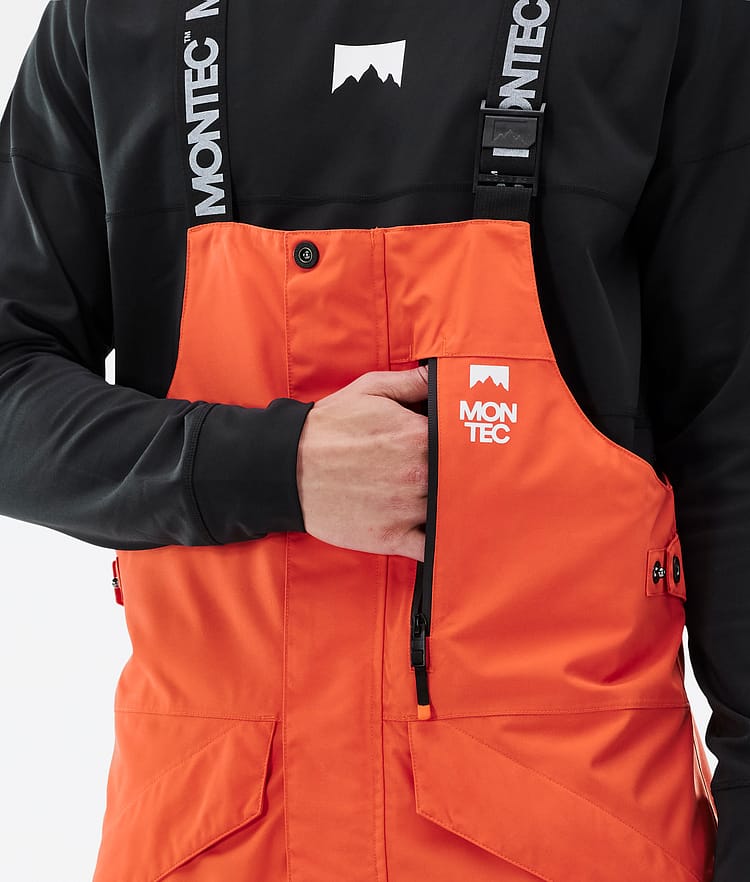 Montec Fawk Snowboard Pants Men Orange/Black/Metal Blue, Image 5 of 6