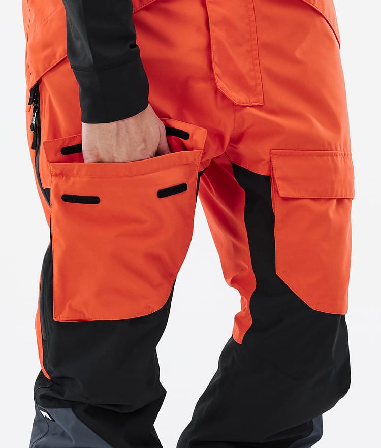 Montec Fawk Spodnie Snowboardowe Mężczyźni Orange/Black/Metal Blue, Zdjęcie 6 z 6