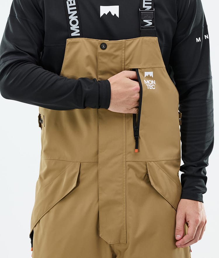 Montec Fawk Snowboard Broek Heren Gold/Black, Afbeelding 5 van 6
