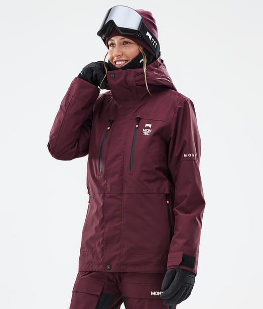 Montec Fawk W Ski Jacket Women Burgundy