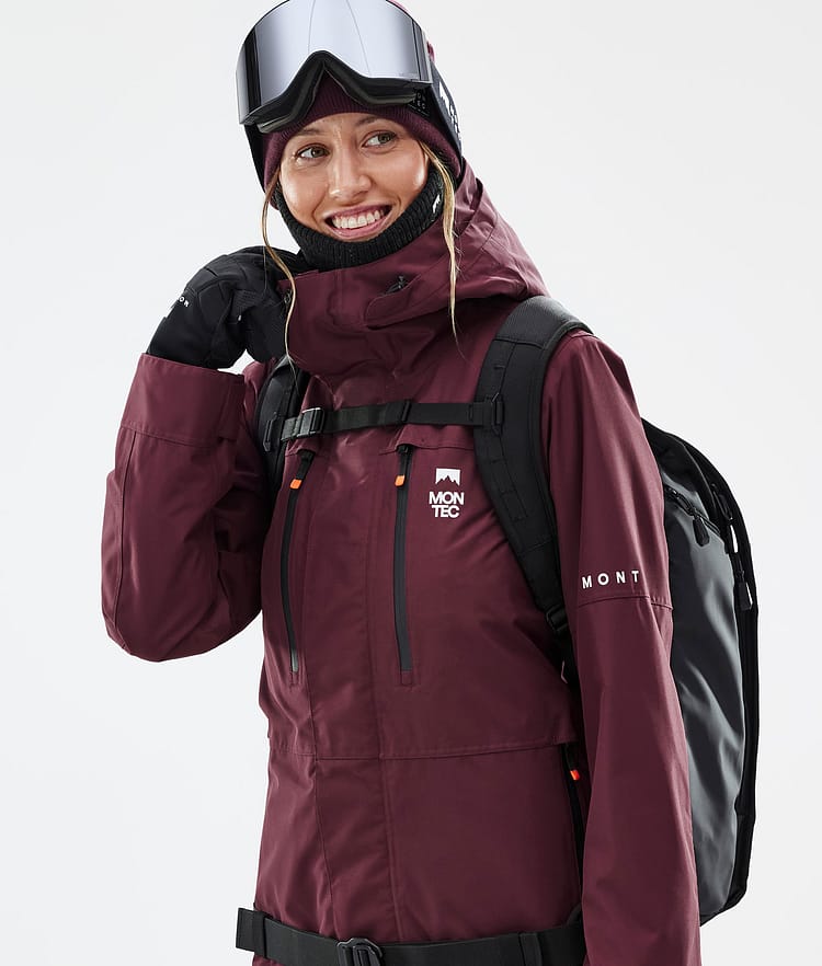 Montec Fawk W Ski Jacket Women Burgundy