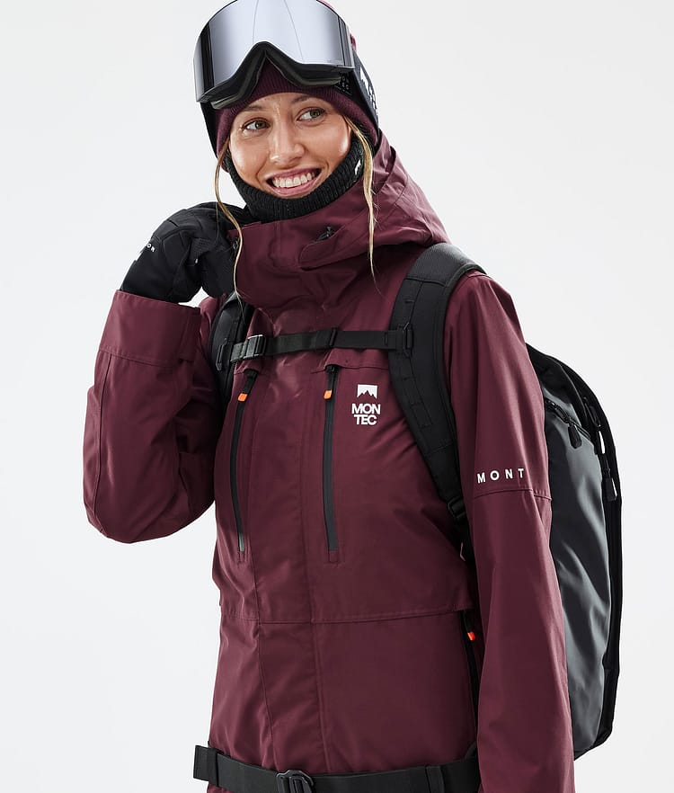 Montec Fawk W Snowboard jas Dames Burgundy, Afbeelding 2 van 10